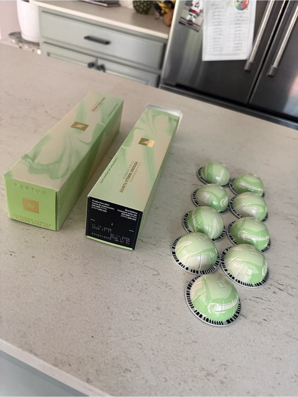 Nespresso Vertuo Pistachio Vanilla over Ice Coffee Capsules